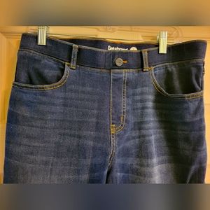 Betabrand Straight-leg 4-Pocket Yoga Denim Jeans (Dark Vintage Wash)